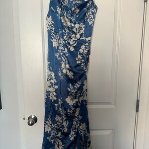 Reformation Floral Blue and White Maxi Dress